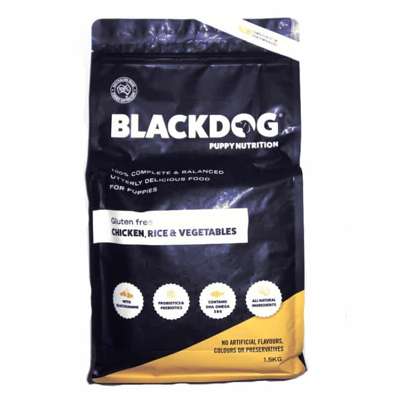 CHICKEN RICE VEG PUPPY Kibble dog food by Blackdog