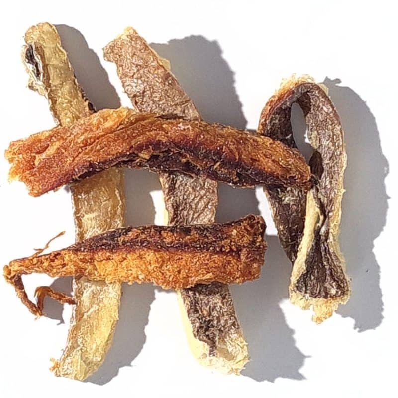 Hoki blue grenadier dog treats by Bruce and Archie